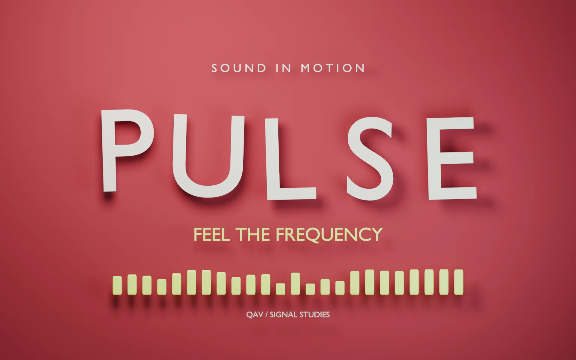 Kinetic Typography demo with editable PULSE lettering and small frequency bars