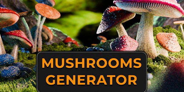 Quick Mushrooms Generator Blender addon cover